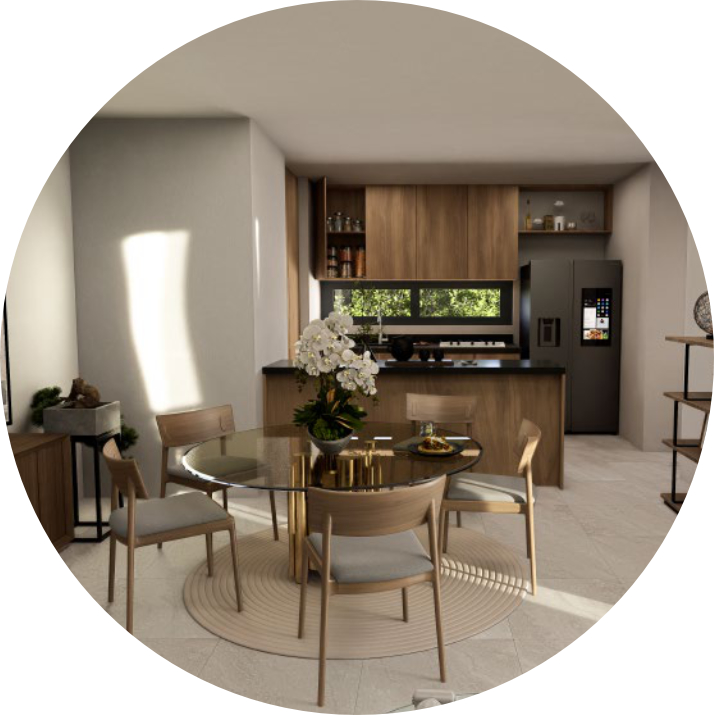 Modelo Serena: Departamento de 2 recámaras en Jardines de la Asunción