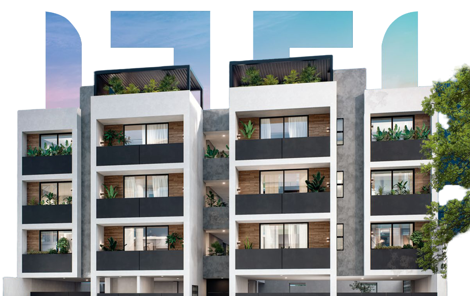 Fachada de Torre Martell: Departamentos de lujo en venta con diseño moderno en Aguascalientes